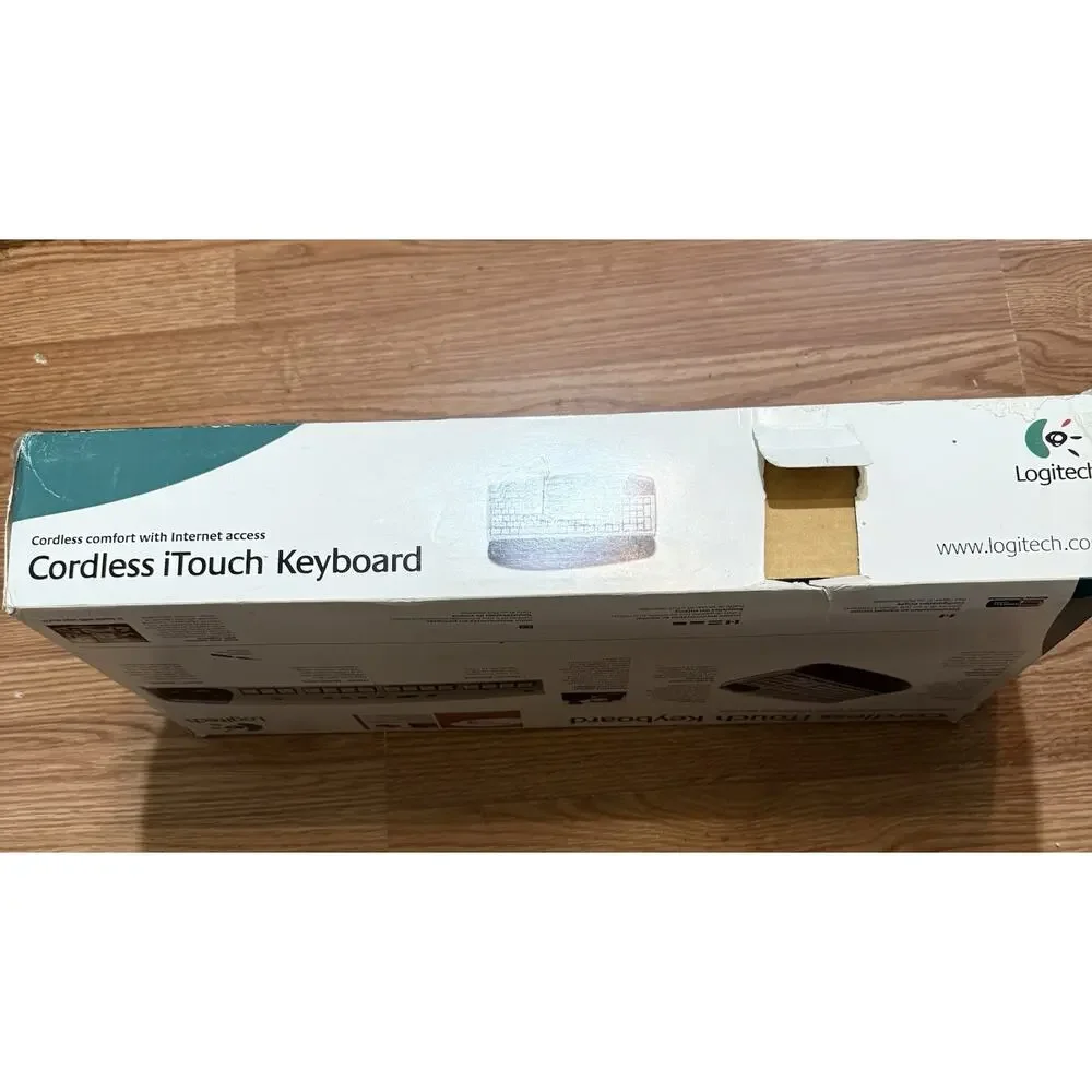 Logitech Cordless iTouch Keyboard w/ Receiver PS/2 Vintage Untested Clean